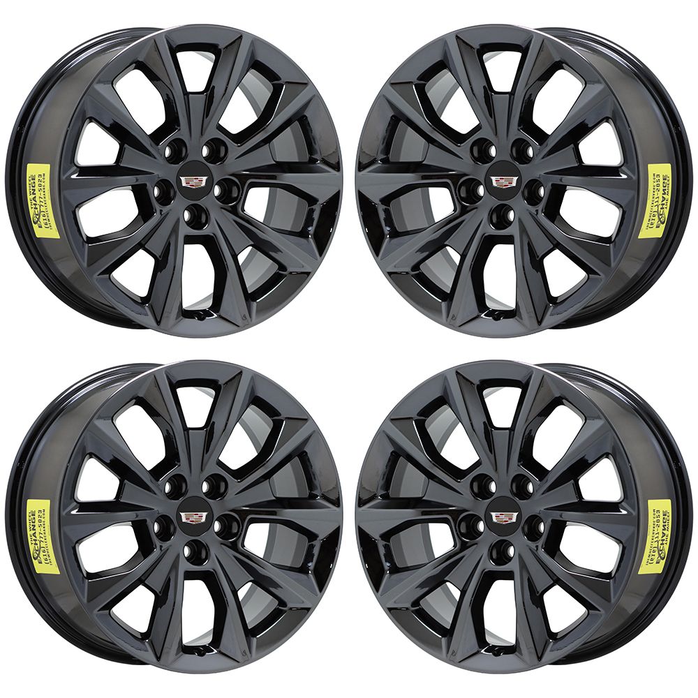 19" Cadillac CTS Sedan 2014-2019 Black Chrome wheels rims Factory OEM set 4751